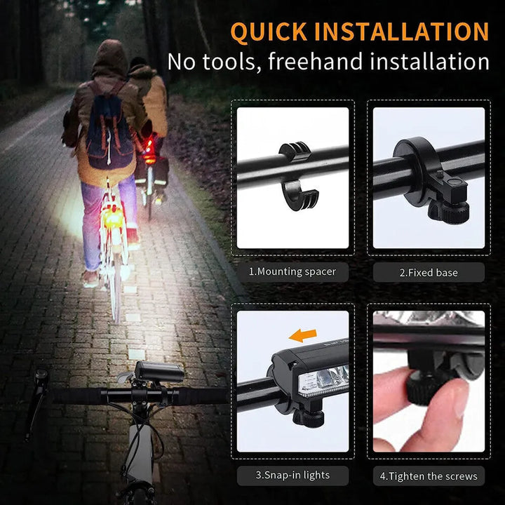 Super bright LED front bicycle lighting | Bowlift
