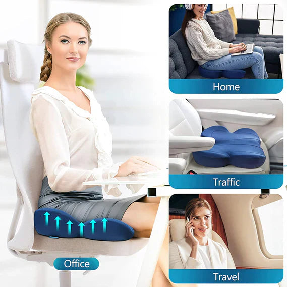 BowLift | OrthoComfort Seat Cushion with Memory Foam and Ergonomic Shape
