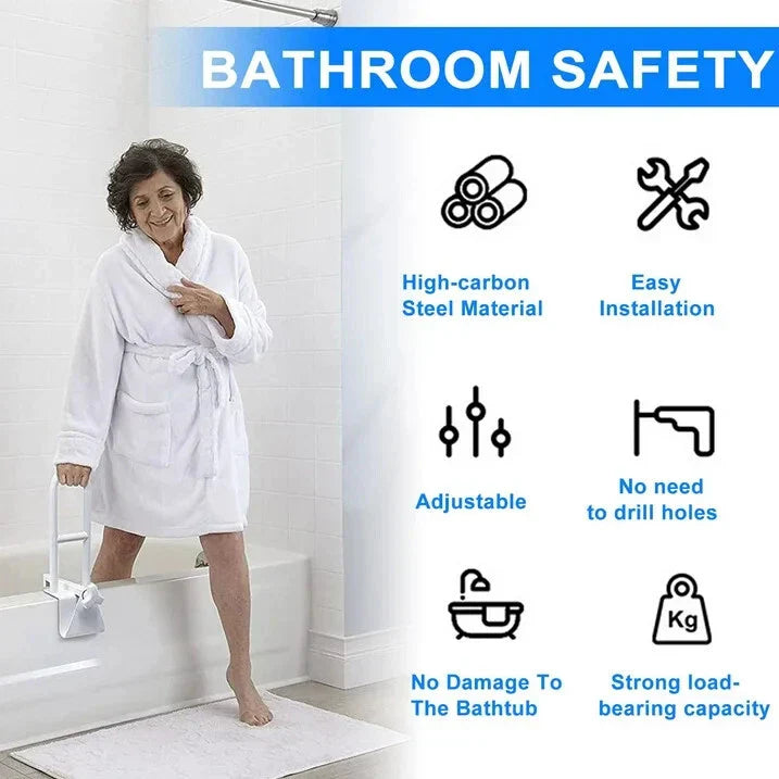 BowLift | Bathtub Safety Grab Bar for Seniors & Mobility Support – No Drill, Secure Bathroom Handle