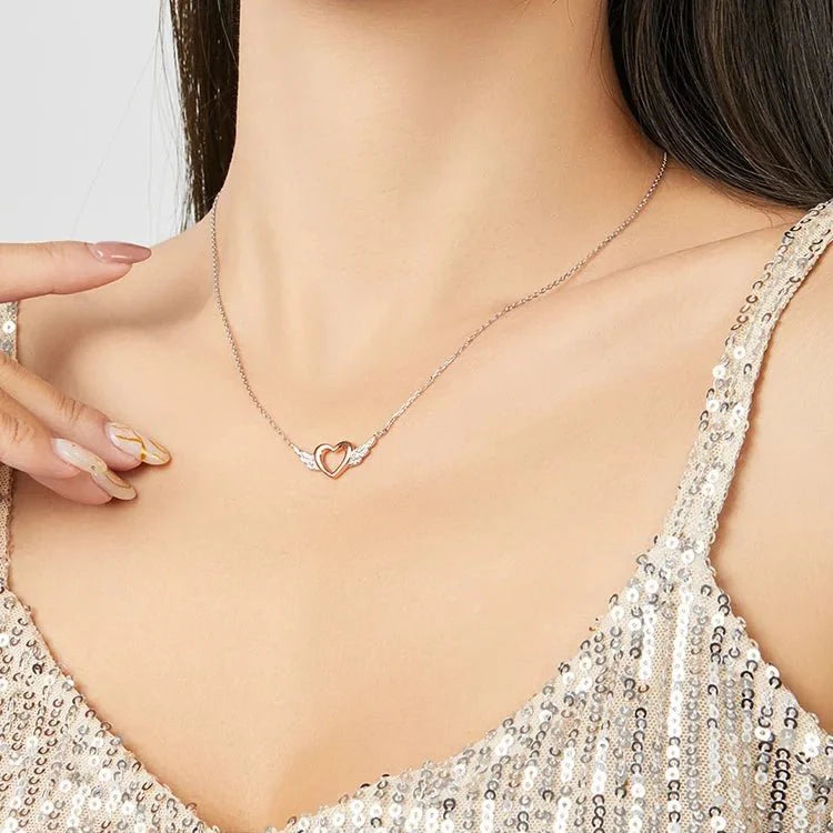 BowLift | S925 Angel Wings Heart Necklace