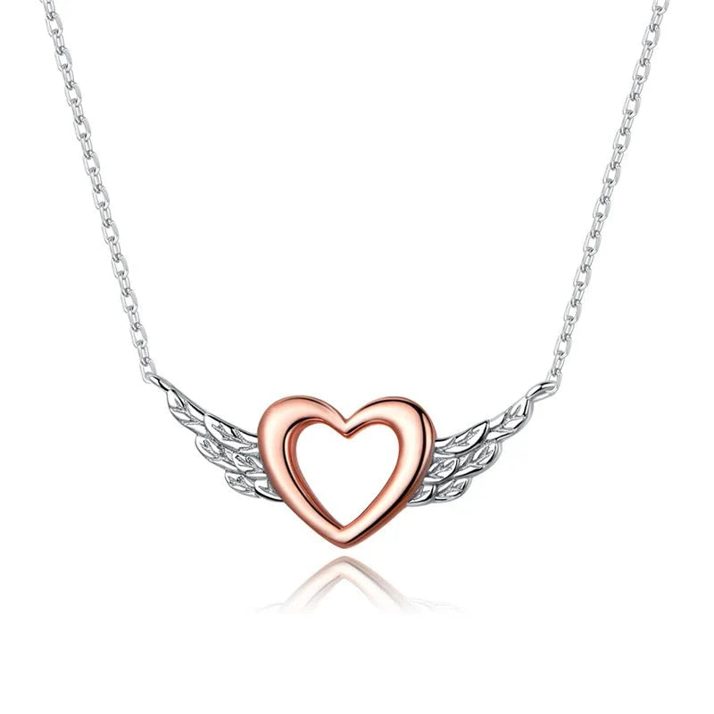 BowLift | S925 Angel Wings Heart Necklace