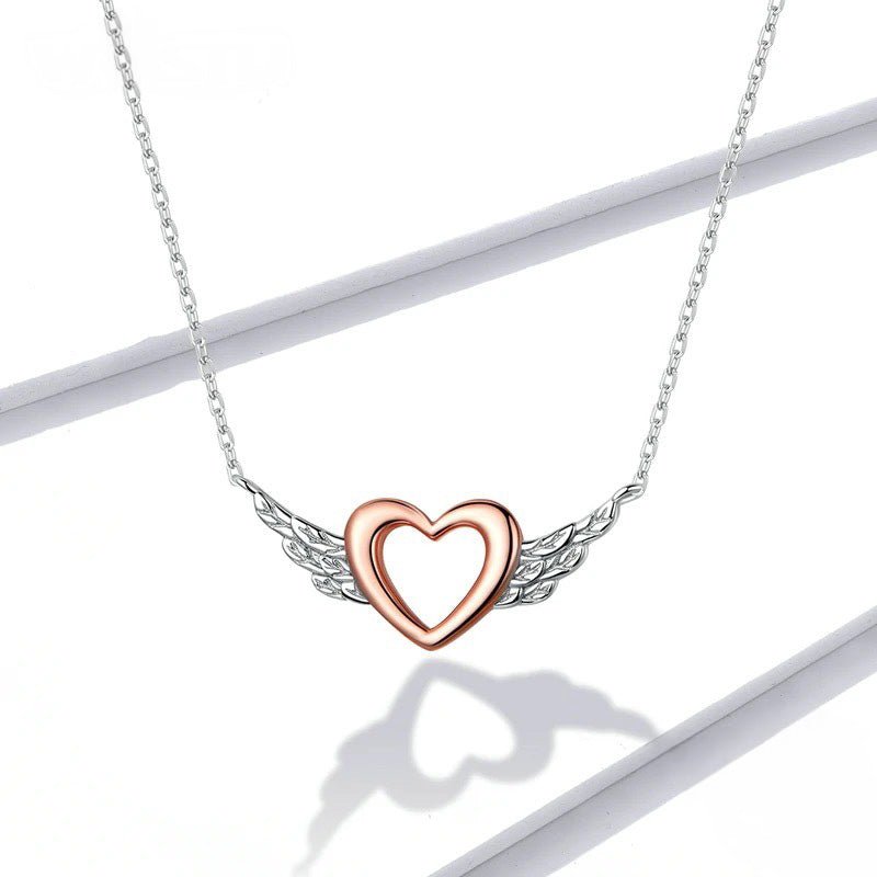 BowLift | S925 Angel Wings Heart Necklace