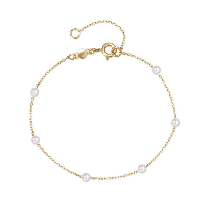 BowLift | S925 Dainty Satellite Pearl Chain Bracelet