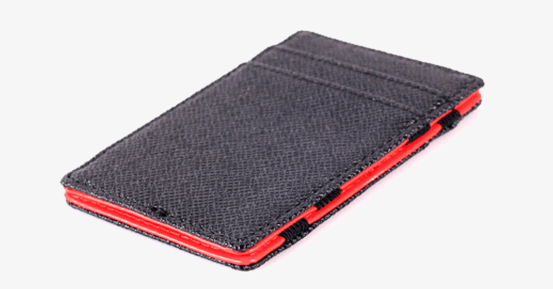 BowLift | Portable Leather Card Holder - Foldable - Various Colors - Wallet Case for Money & Cards