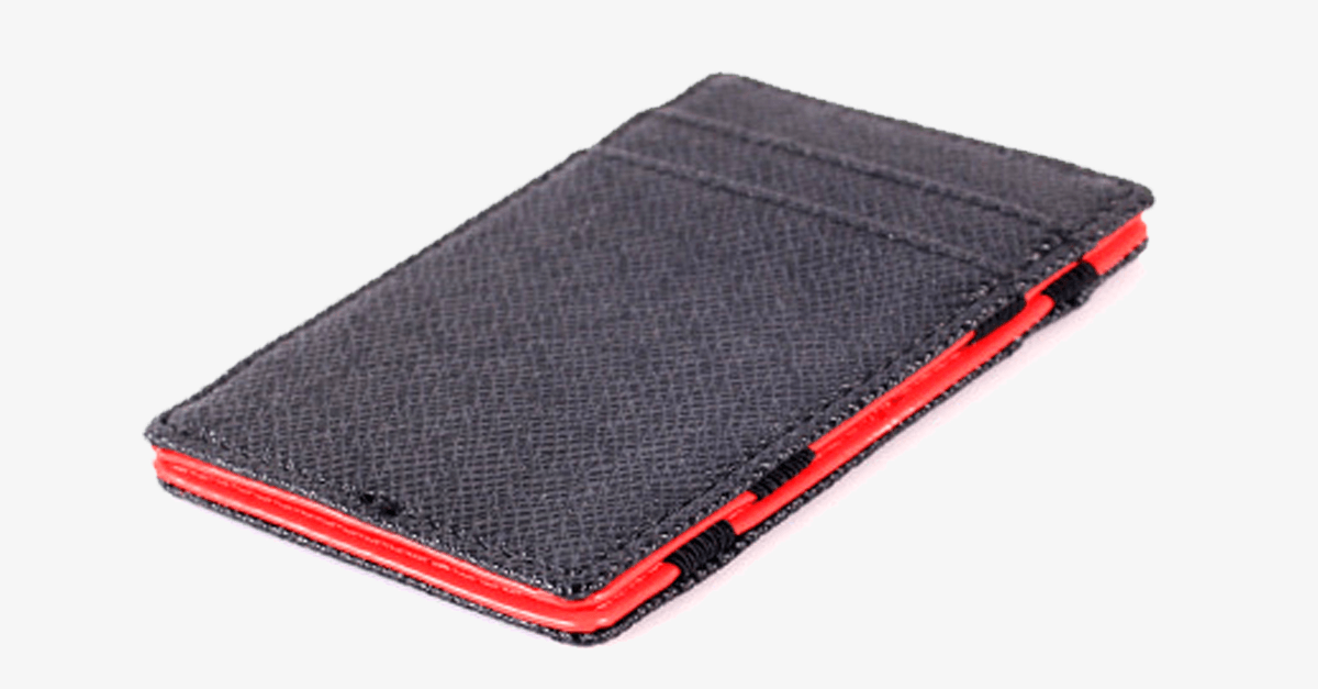 BowLift | Portable Leather Card Holder - Foldable - Various Colors - Wallet Case for Money & Cards