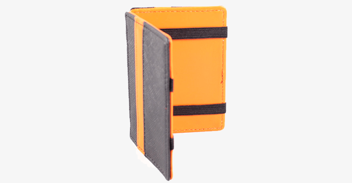 BowLift | Portable Leather Card Holder - Foldable - Various Colors - Wallet Case for Money & Cards