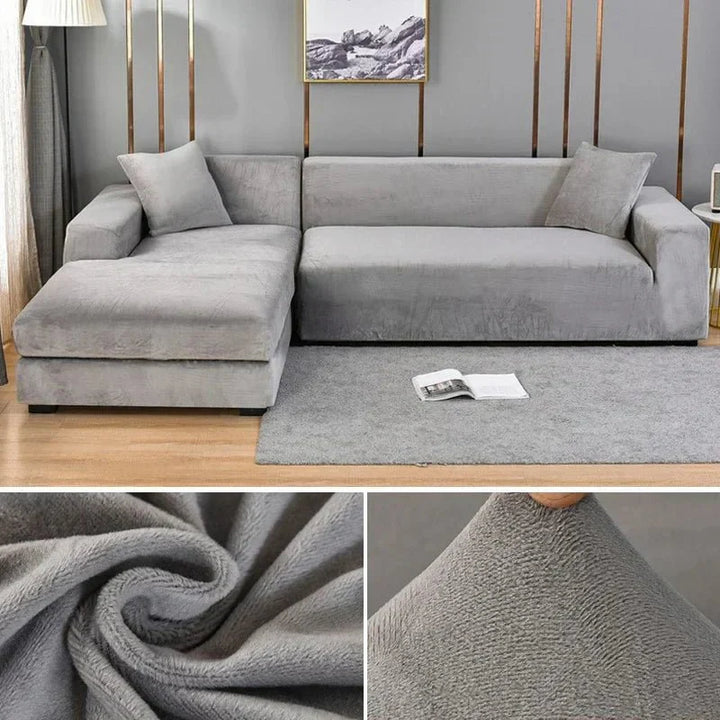 BowLift | Samtlux Velvet Sofa Cover – Elegant Stretch Fit for Luxurious Comfort and Protection