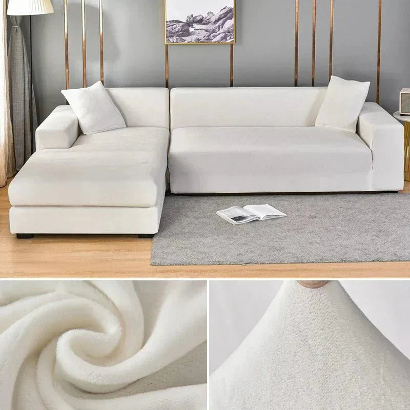 BowLift | Samtlux Velvet Sofa Cover – Elegant Stretch Fit for Luxurious Comfort and Protection