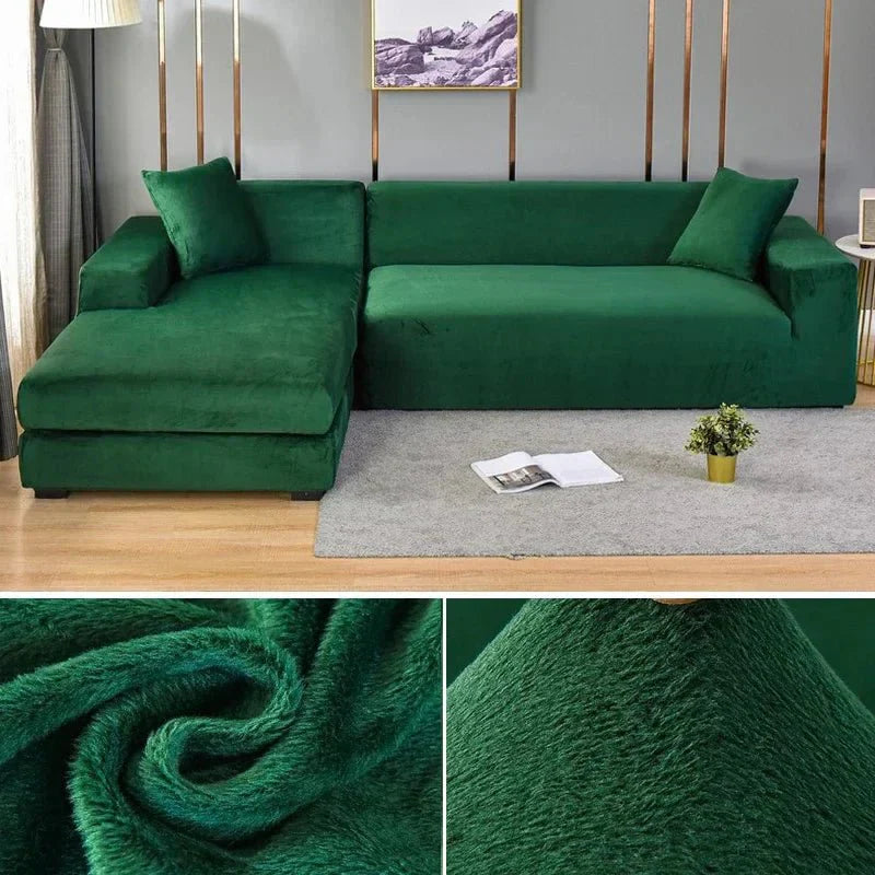 BowLift | Samtlux Velvet Sofa Cover – Elegant Stretch Fit for Luxurious Comfort and Protection
