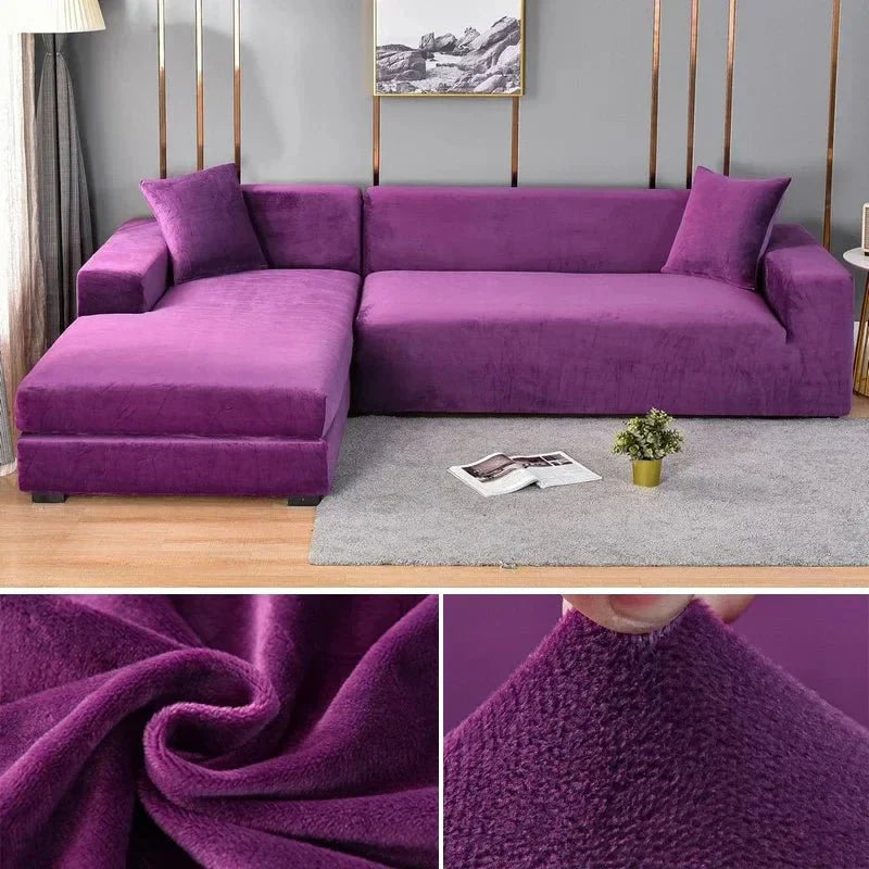 BowLift | Samtlux Velvet Sofa Cover – Elegant Stretch Fit for Luxurious Comfort and Protection