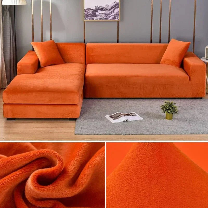 BowLift | Samtlux Velvet Sofa Cover – Elegant Stretch Fit for Luxurious Comfort and Protection