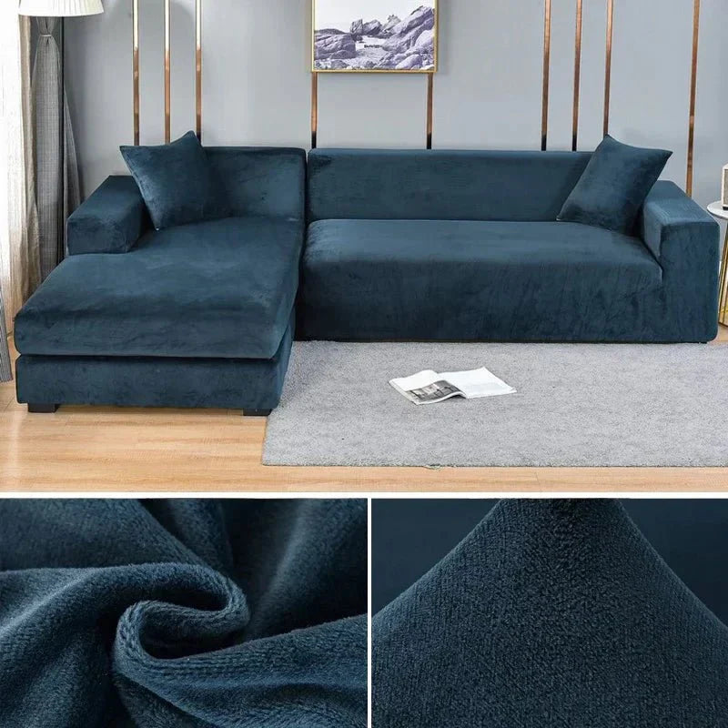 BowLift | Samtlux Velvet Sofa Cover – Elegant Stretch Fit for Luxurious Comfort and Protection