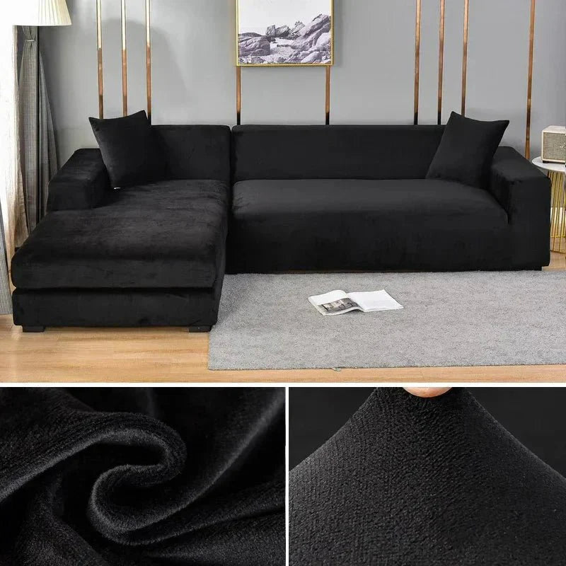 BowLift | Samtlux Velvet Sofa Cover – Elegant Stretch Fit for Luxurious Comfort and Protection