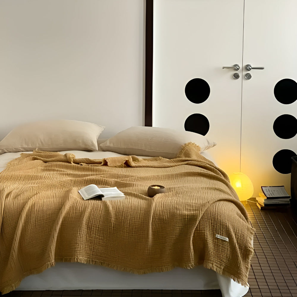 BowLift | Cotton Crinkle Tassel Blanket