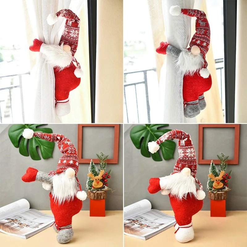 BowLift | Santa & Elk Christmas Curtain Buckle – Festive Holiday Decor for a Merry Home