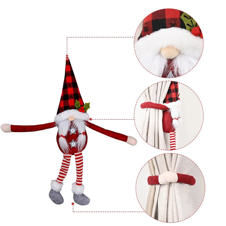 BowLift | Santa & Elk Christmas Curtain Buckle – Festive Holiday Decor for a Merry Home