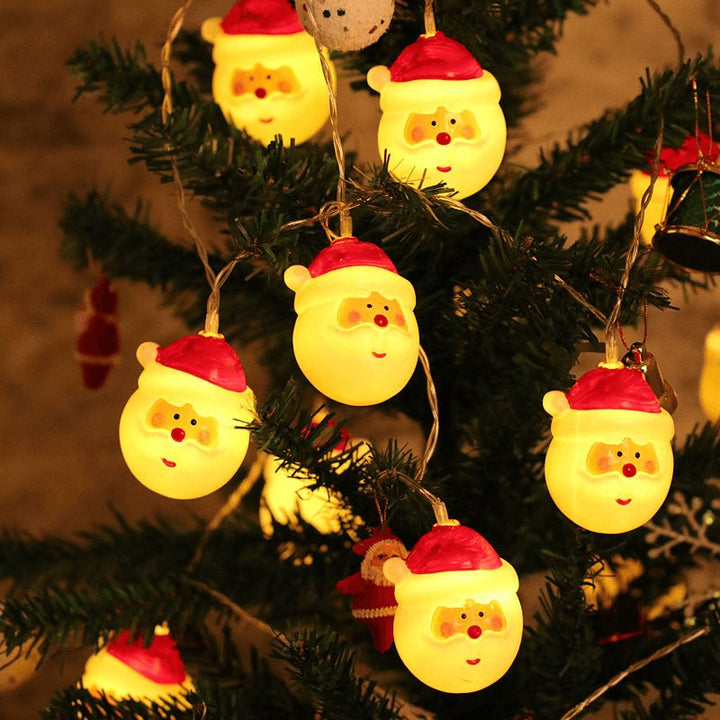 BowLift | Santa Lights LED Christmas Decoration - Santa Head String Lights for Christmas, Holidays and Party Decoration