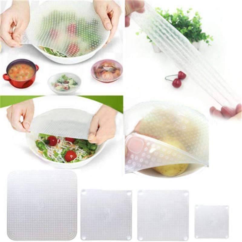 BowLift | 4pcs/set Silicone Wraps - Keep Your Food Fresh Longer!