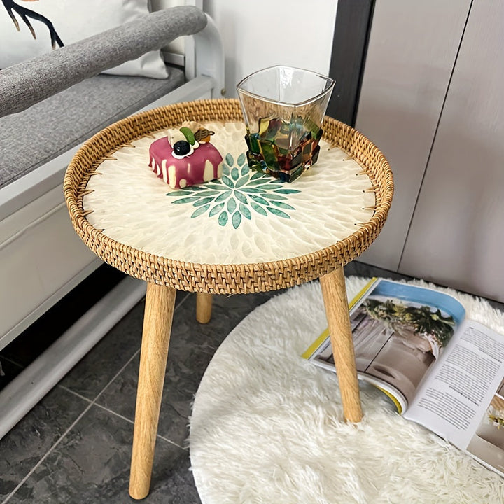 BowLift | Scandinavian Rattan Side Table - Elin