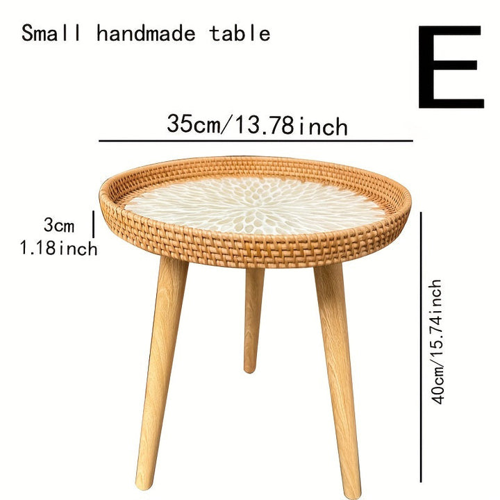 BowLift | Scandinavian Rattan Side Table - Elin