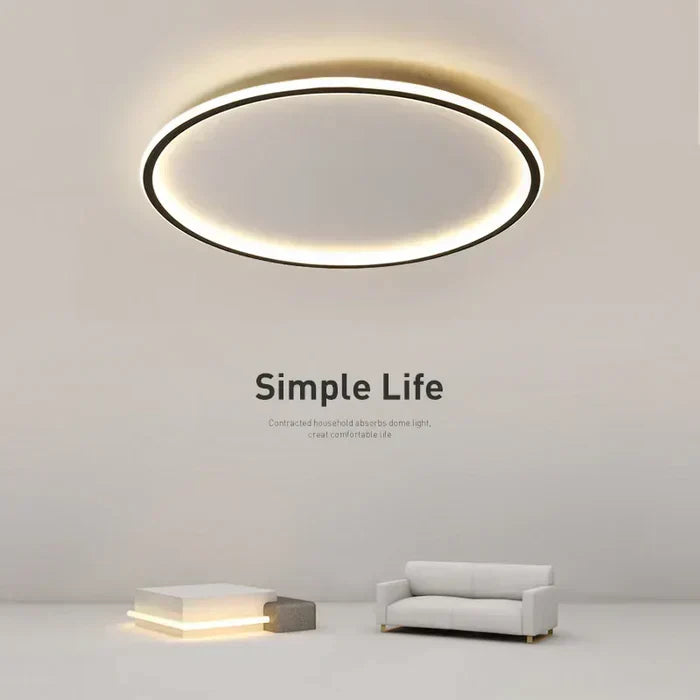 BowLift | Scandinavian Round Ceiling Lamp - AuroraSphere