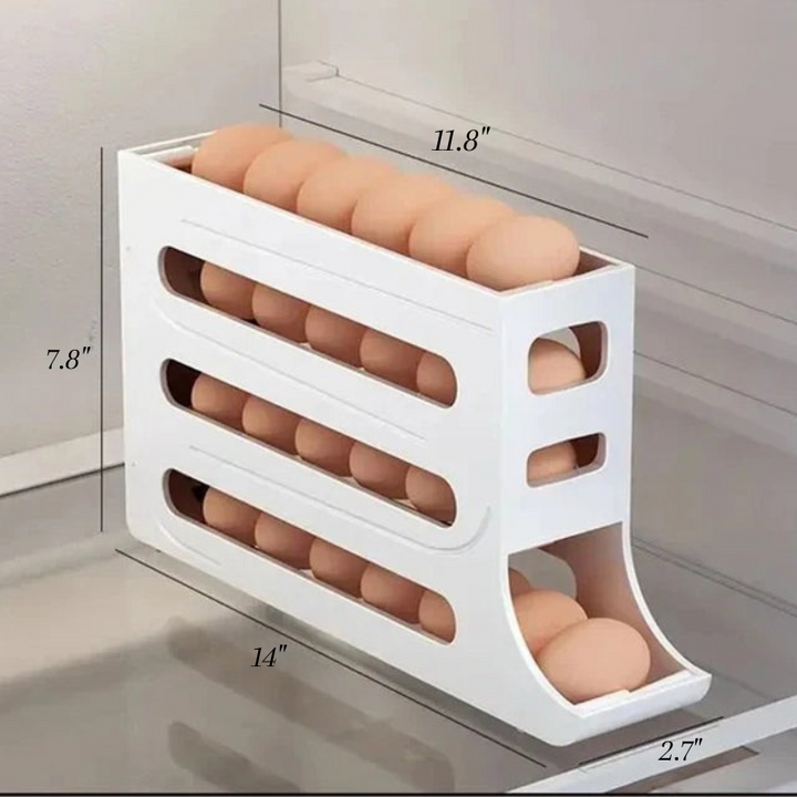 Scrolling Egg Rack Holder Space Saving Egg Storage Case | Bowlift