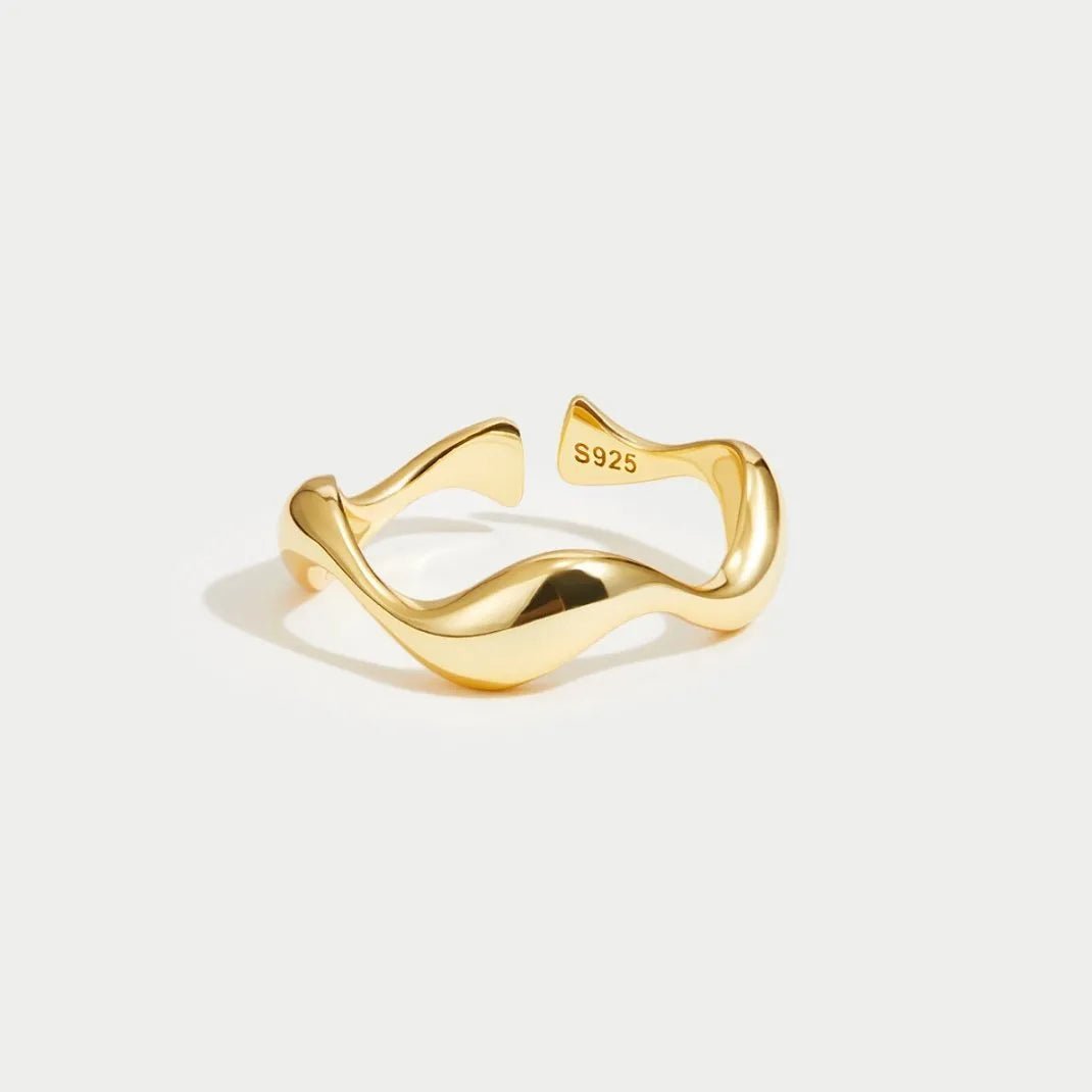 BowLift | SEARISE RING – Adjustable Minimalist Silver Ring with Ocean Design