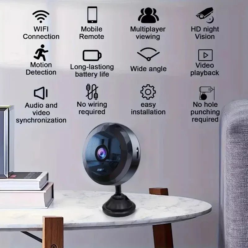 BowLift | OPTIGUARD – Magnetic Mini WiFi Camera 1080P HD with Night Vision & Motion Detection