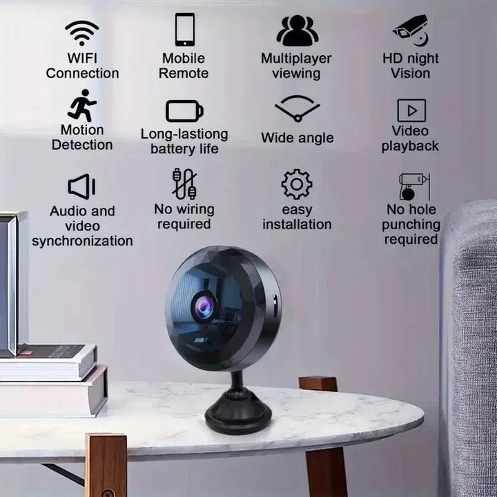 BowLift | OPTIGUARD – Magnetic Mini WiFi Camera 1080P HD with Night Vision & Motion Detection