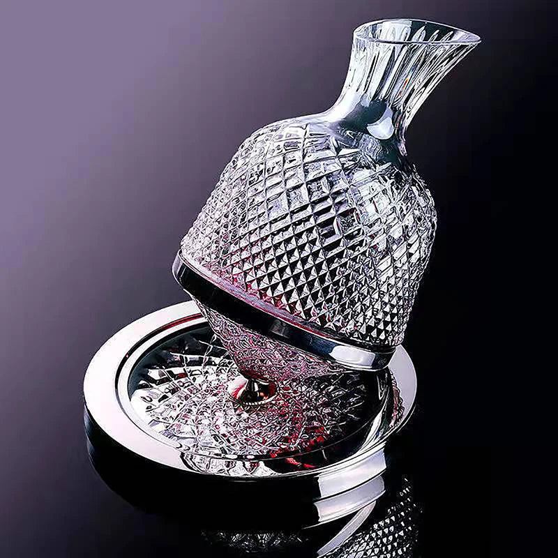 BowLift | Rotating Crystal Decanter at a High Level