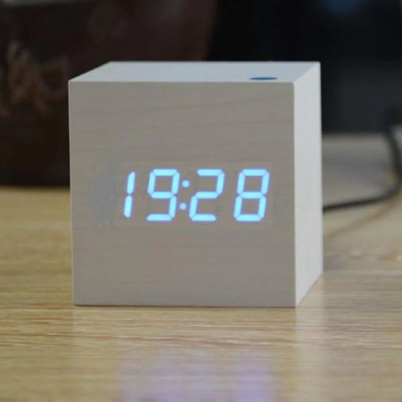 BowLift | Cube Digital Table Clock Modern Interior Decor