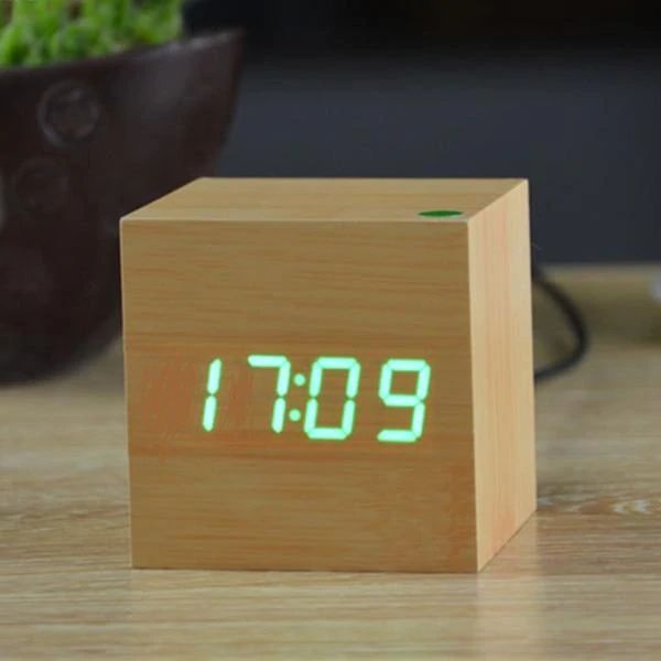 BowLift | Cube Digital Table Clock Modern Interior Decor