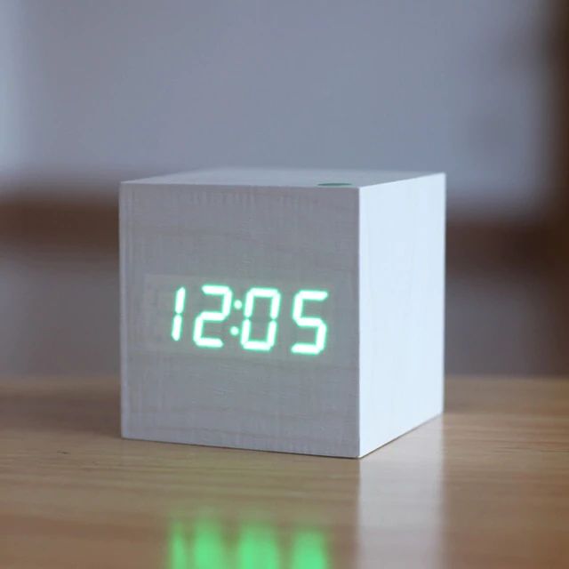 BowLift | Cube Digital Table Clock Modern Interior Decor