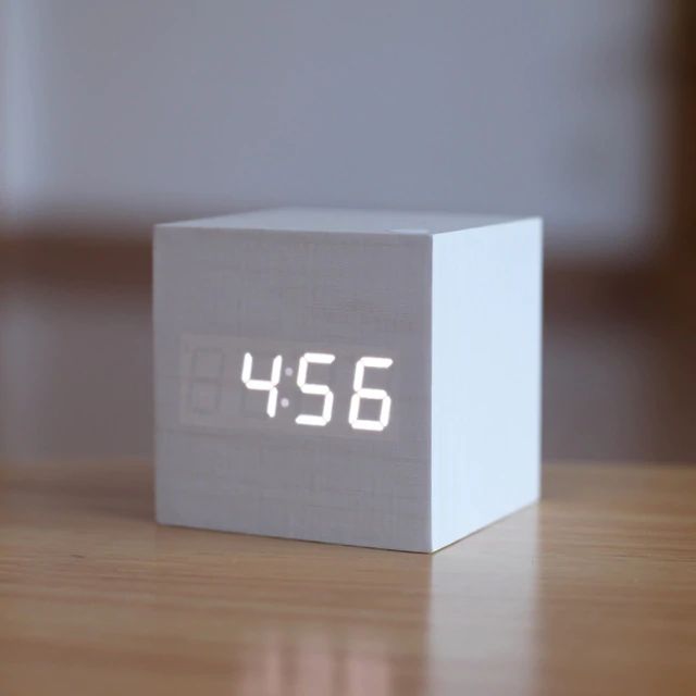 BowLift | Cube Digital Table Clock Modern Interior Decor