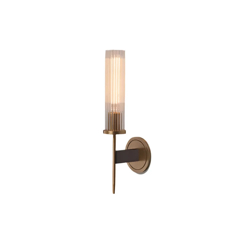 BowLift | Elegant Wall Lamp with Ribbed Glass and Brass Accent