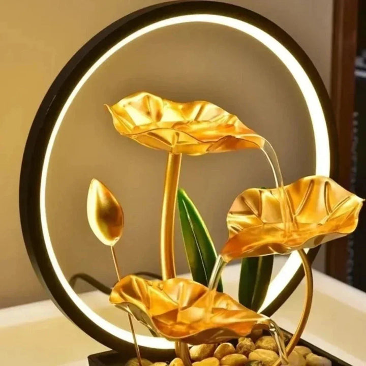 TranquiliGlow - Illuminated Lotus Water Fountain Table Decoration Bowlift