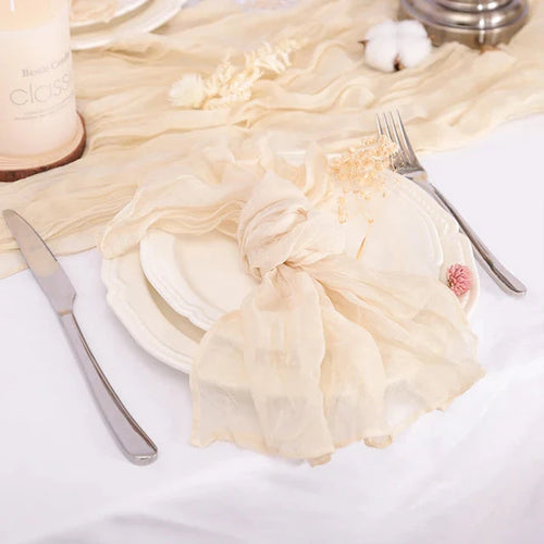 Set of 50 Gauze Cheesecloth Napkin Dinner Cloth Napkins Wrinkled Cloth | Bowlift