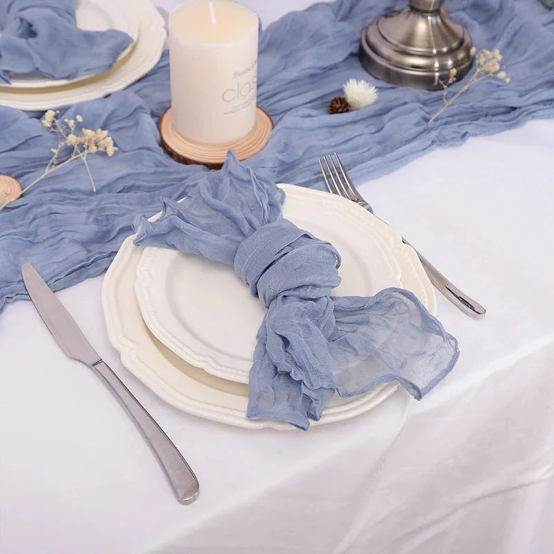 Set of 50 Gauze Cheesecloth Napkin Dinner Cloth Napkins Wrinkled Cloth | Bowlift