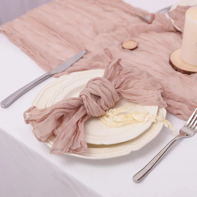 Set of 50 Gauze Cheesecloth Napkin Dinner Cloth Napkins Wrinkled Cloth | Bowlift