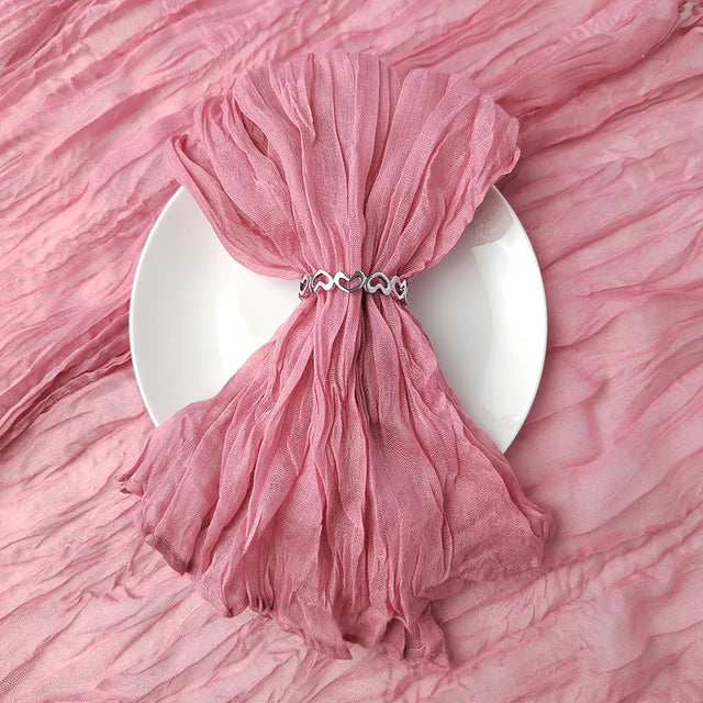 Set of 50 Gauze Cheesecloth Napkin Dinner Cloth Napkins Wrinkled Cloth | Bowlift