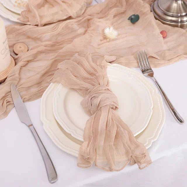Set of 50 Gauze Cheesecloth Napkin Dinner Cloth Napkins Wrinkled Cloth | Bowlift