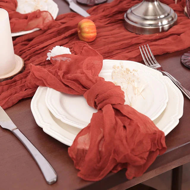 Set of 50 Gauze Cheesecloth Napkin Dinner Cloth Napkins Wrinkled Cloth | Bowlift