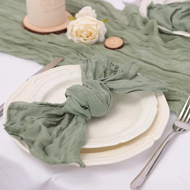 Set of 50 Gauze Cheesecloth Napkin Dinner Cloth Napkins Wrinkled Cloth | Bowlift
