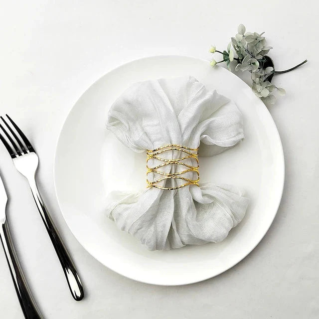 Set of 50 Gauze Cheesecloth Napkin Dinner Cloth Napkins Wrinkled Cloth | Bowlift