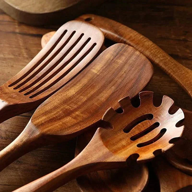BowLift | NaturKoch Teak Set – High-quality kitchen utensils made of noble wood