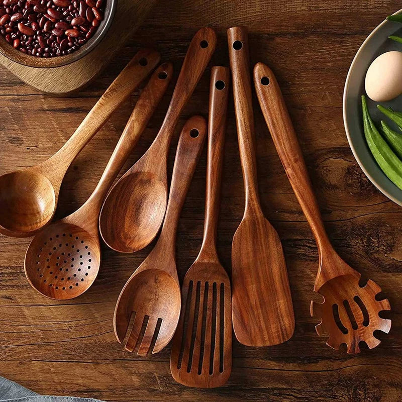 BowLift | Ecochef – Set of Teak Kitchen Utensils