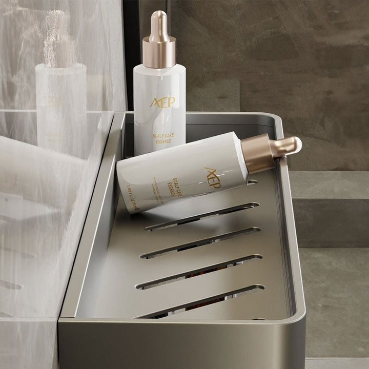 BowLift | Modern Grey Bathroom Shelf – Stylish Wall-Mounted Storage with Optional Towel Rail