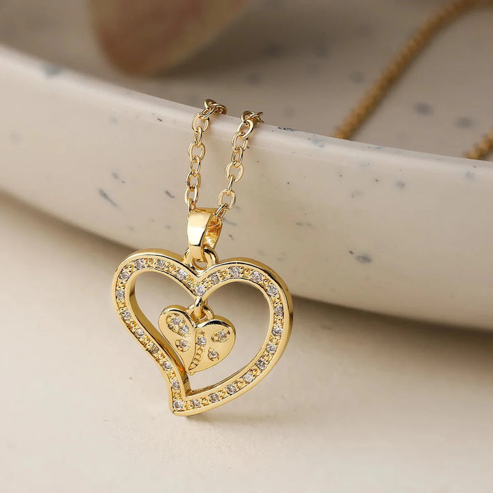 BowLift | Shimmering Diamond Accented Heart Necklaces