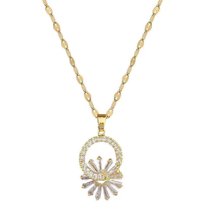 BowLift | Shimmering Floral Diamond Necklace and Earrings