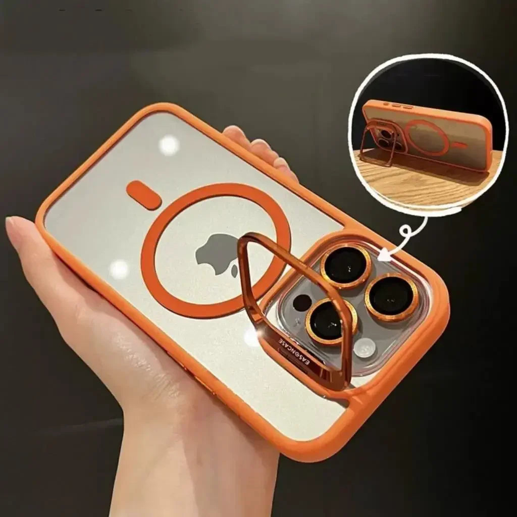BowLift | Shockproof Magnetic Phone Case with Glass Lens Guard & Stand – 1+1 FREE